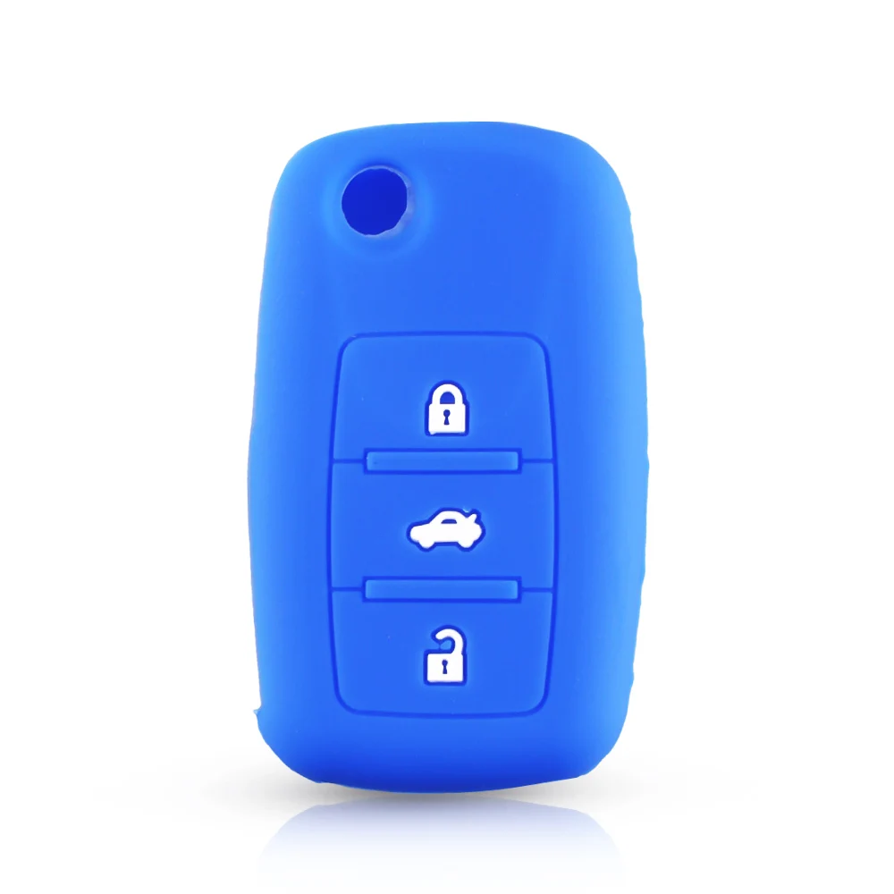 KEYYOU Silicone Car Key Case Cover For VW For Volkswagen GOLF 4 PASSAT B5 Tiguan Polo T4 Jetta Beetle For Skoda For Seat Leon