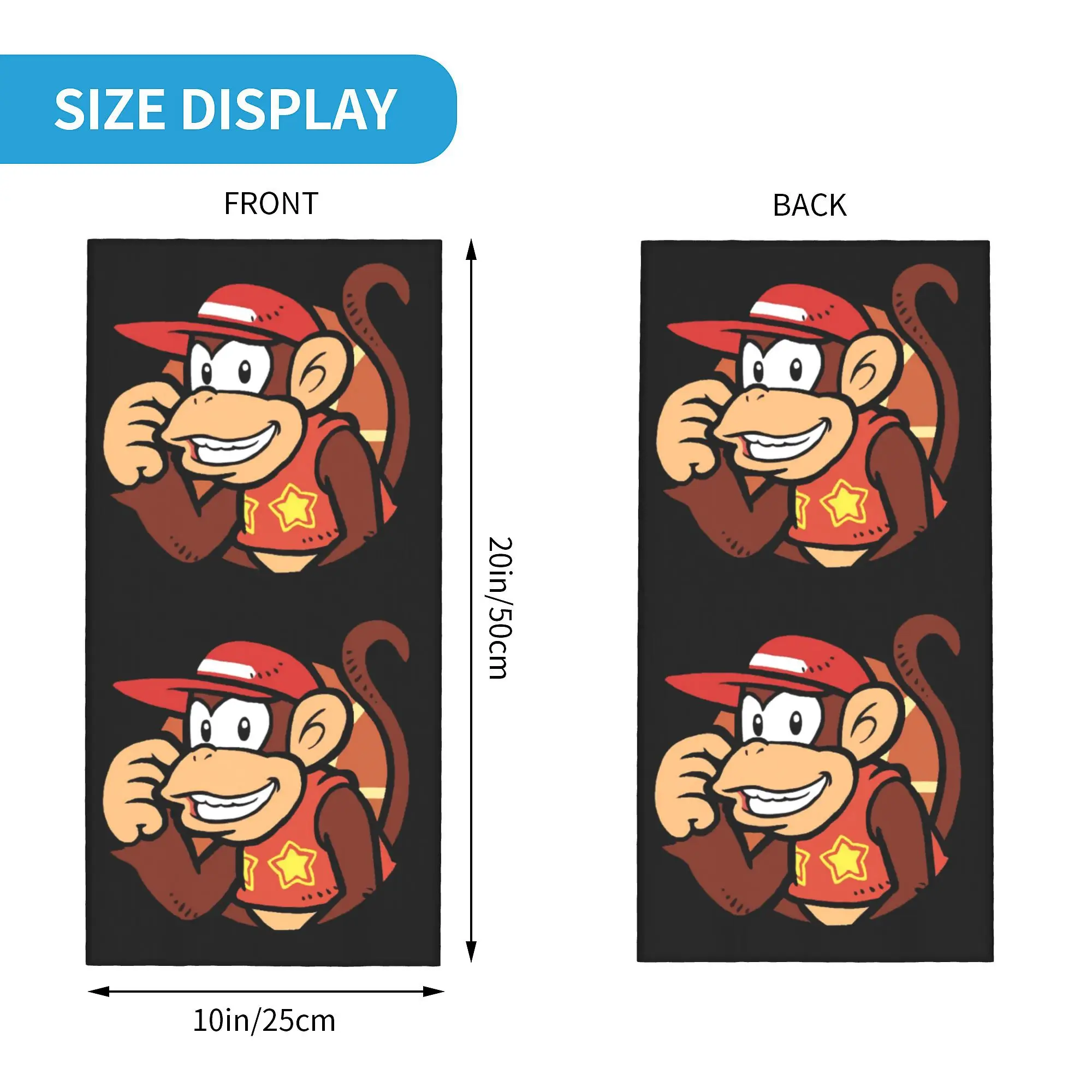 Custom D-Donkey Kongs  Electronic  Games Bandana Winter Neck Warmer Men Windproof Wrap Face Scarf for Ski  Gaiter Headband