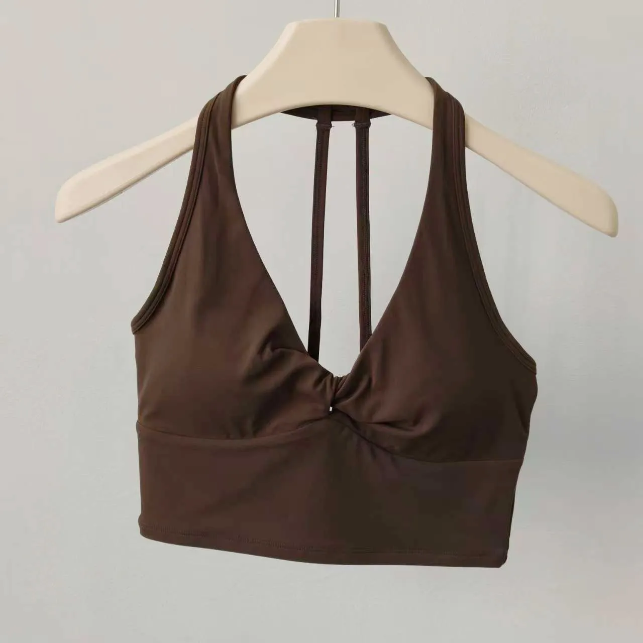 Women's Longline Strappy Sports Yoga Bra Vest Fitness Tank Top Open Back Gym Running Workout Halter Beautiful Sports Bra view 4