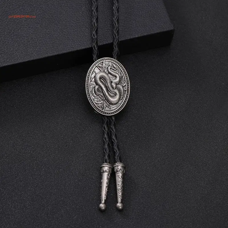 Embossed Snake Bolo Tie Women Men Unisex Western Bolo Tie Country Neck Jewelry