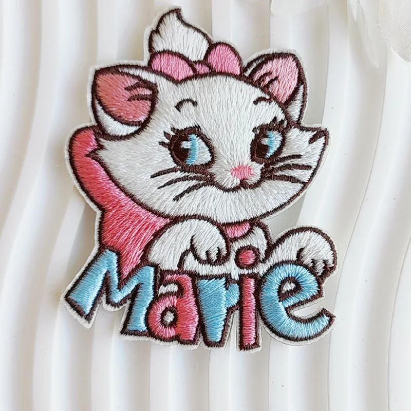 Disney Marie Cat Kawaii Pasting Embroidery Diy Clothing Decoration Accessories Patch Patch Girl Backpack Decoration Cloth Patch