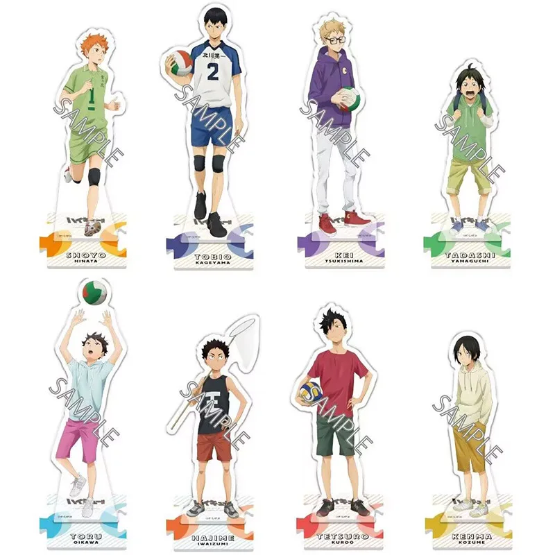 

Anime Haikyuu Hinata Shoyo Tobio Kageyama Kei Tsukishima Tadashi Yamaguchi Cosplay Acrylic Desktop Stand Figure 16cm Collection