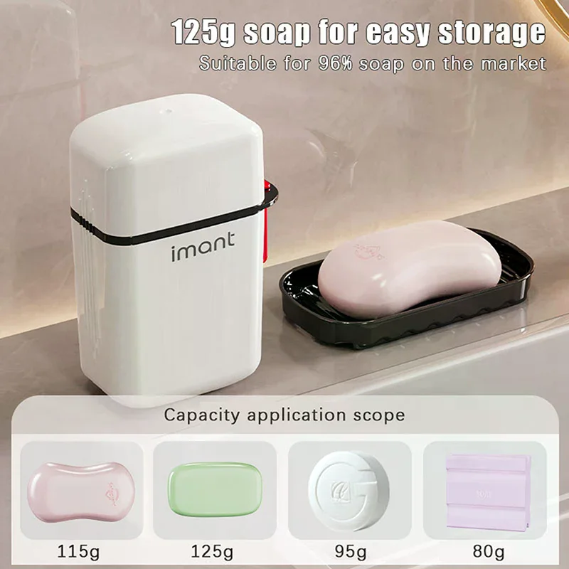 Travel Portable Soap Box With Lid Sealed Leak Proof Drainable Soap Case Storage Dishes Bathroom Drain Tray For Outdoor Container