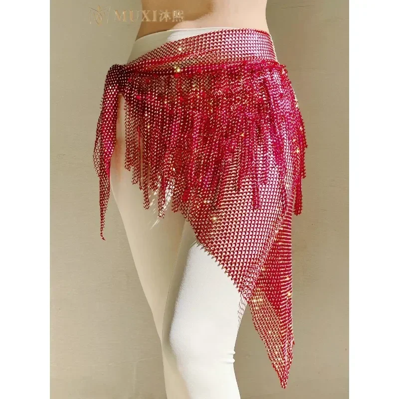 Belly Dance Hip Scarf, Tassel Waist Chain Waist Scarf, Simi Artifact, Starry Triangle Style