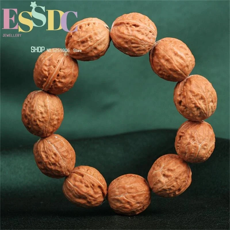 

Hot Sale Natural Wild Walnut Articles for Amusement Playing Small Autumn Fruit Beads Wholesale Boudhist Prayer Bracelet