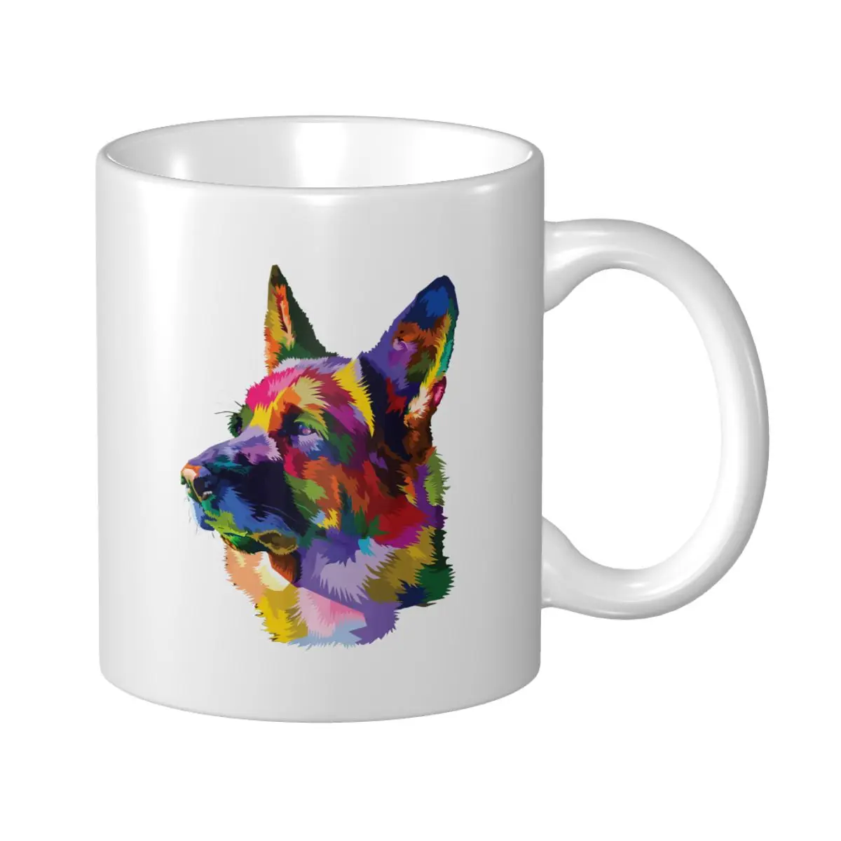 Mark Cup Mug Colorful German Shepherd, German Shepherd Dog Owner Coffee Mugs Tea Milk Water Cup Travel Mugs For Office Home