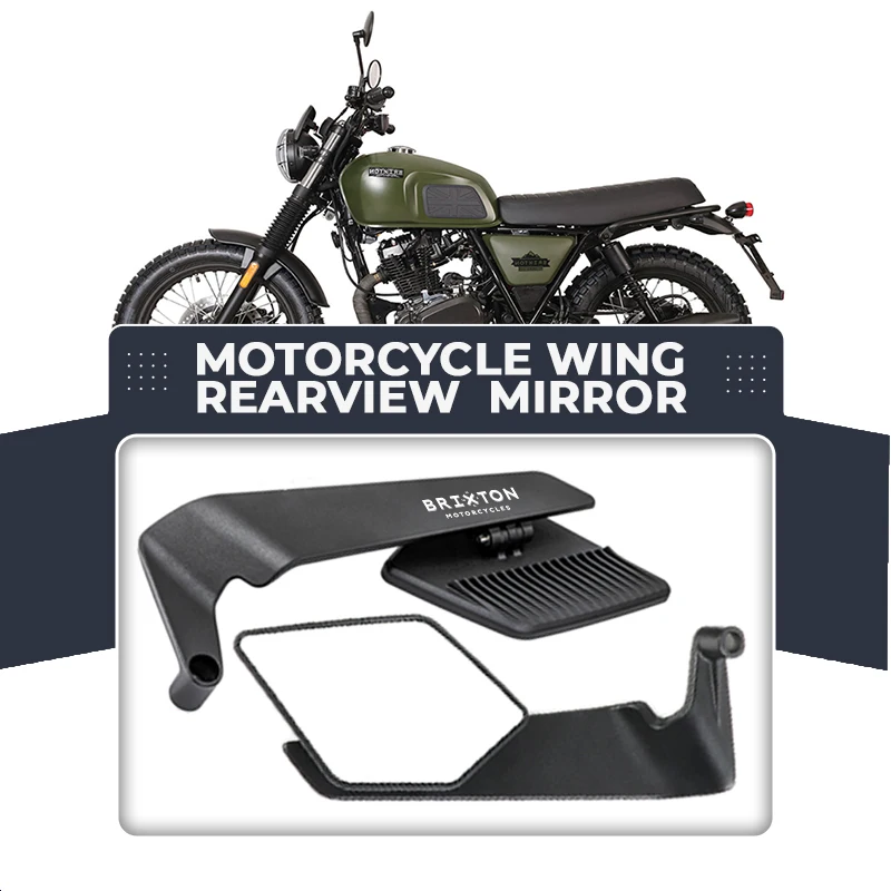 

Anti-Fog Anti-Glare Folding Wind Wing Motorcycle Rearview Mirror For BRIXTON Cromwell 125 1200 BX 125R BX150 Felsberg 250 convex