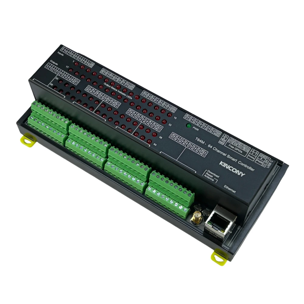 T64M ESP32 крошечный Ethernet Wi-Fi контроллер для домашнего помощника ESPHome MQTT RS485 Modbus KCS v3