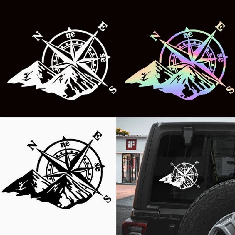 

Car stickers, sports adventure compass style, car body wrap film, mountain off-road style, suitable for hood, doors and windows