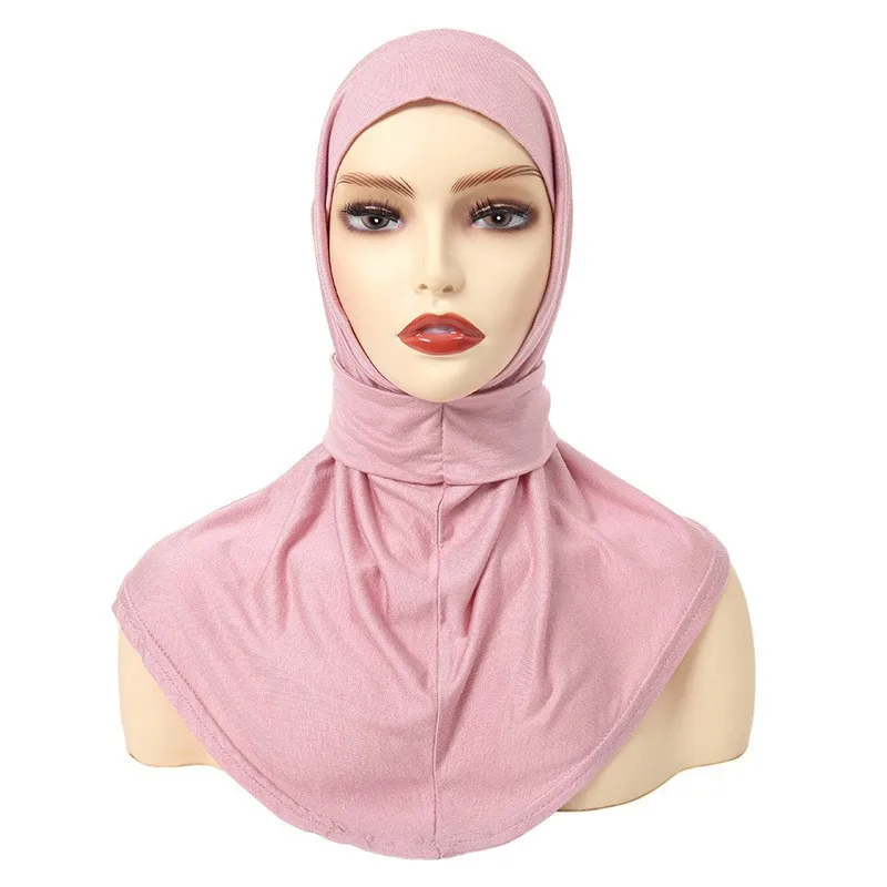 Hijab en Jersey Instantané pour Femme Musulmane, Couverture Complète, Fermeture à Pression, Foulard, Turban Islamique