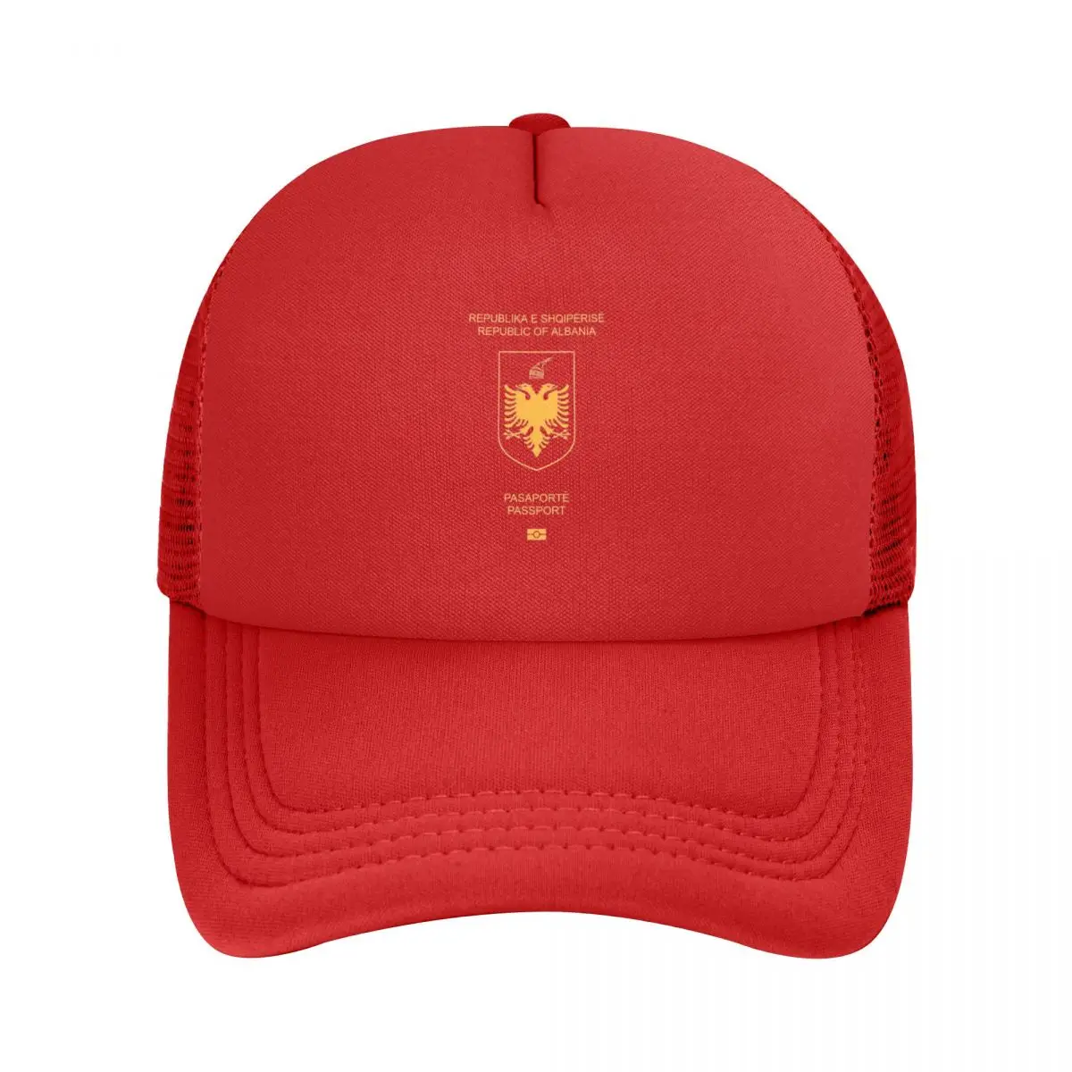 Albania Passport Albanian Mesh Baseball Cap Adult Retro Sun Caps Hats Adjustable Polyester Golf Hats Summer Trucker Caps