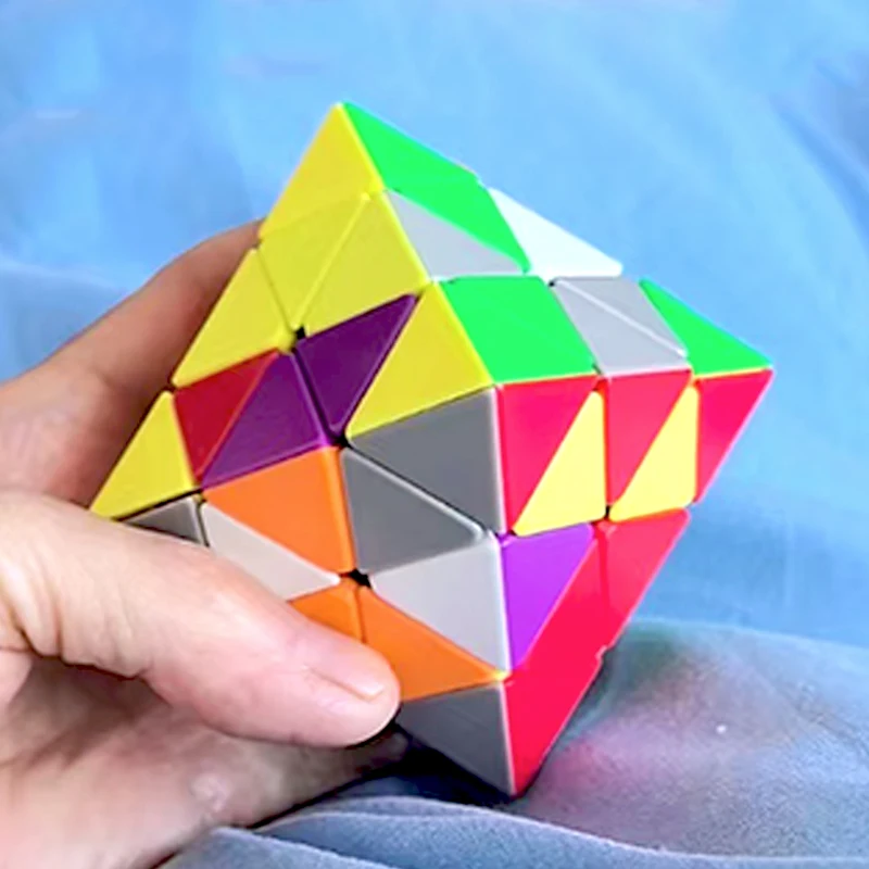 

Октаэдронный скоростной куб-головоломка без наклеек, треугольник, развивающие игрушки для развития мозга для детей и взрослых кубик рубика Cubo Mágico