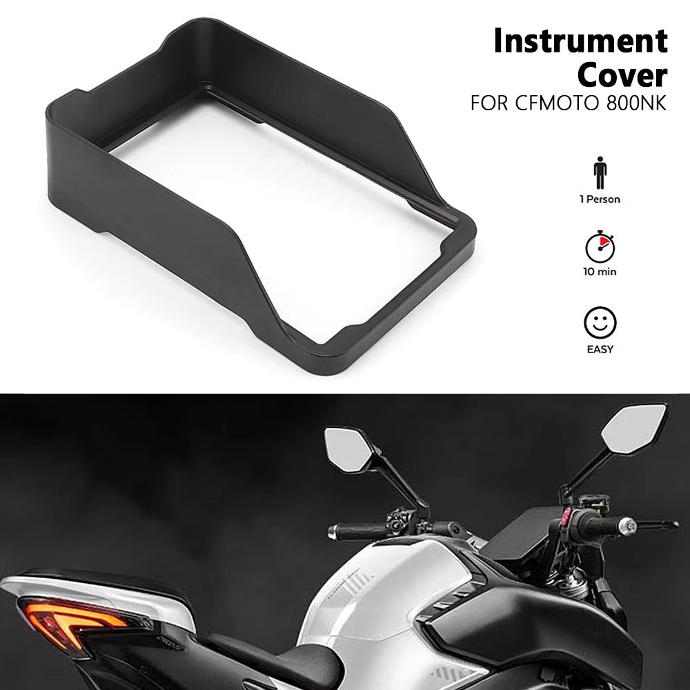 Motorcycle Accessories Instrument Speedometer Case Housing Anti-glare Cover Black Plastic For CFMOTO 800 NK 800NK 800nk