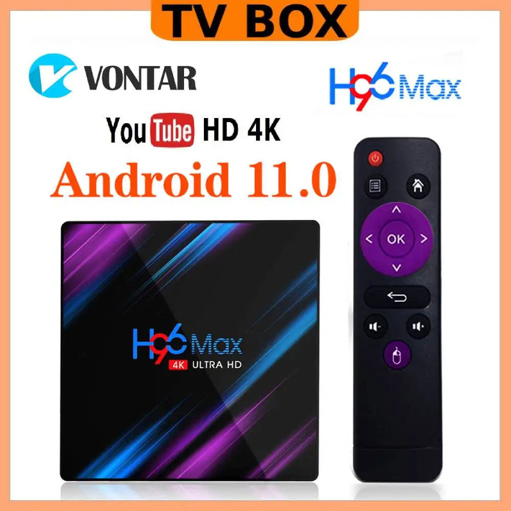 H96 MAX Smart TV Box Android 11.0 RK3318 4GB RAM 64GB ROM 4K WiFi Media Player Android 11 H96MAX TVBOX Youtube Set Top BOX