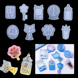 Resin Silicone Molds Quicksand Casting Molds Epoxy Resin Shaker Mold for Pendant Jewelry Decoration Craft Making DIY