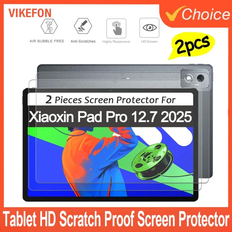 

2 шт., закаленное стекло, устойчивая к царапинам защитная пленка для экрана планшета Lenovo Xiaoxin Pad Pro 12,7 2025, твердая пленка с масляным покрытием