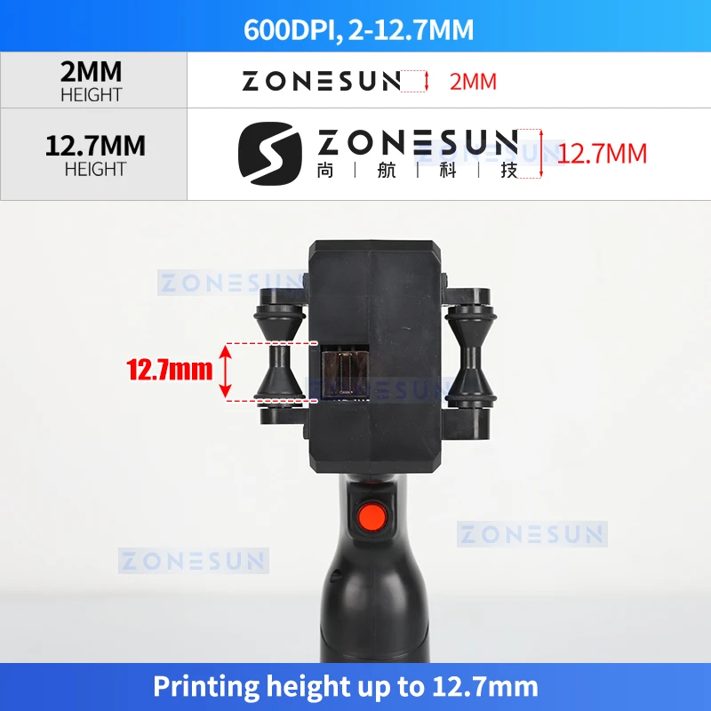 ZONESUN ZS-IIP600 Automatic Inkjet Printer with Belt Conveyor Industrial Continuous Date Coder System