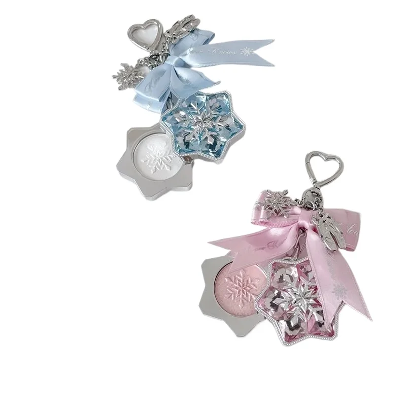 Flower Knows Snow Ballet Highlighter Dust Powder Charm Shimmering Diamond Glow,Portable Makeup Pendant Makeup Highlights