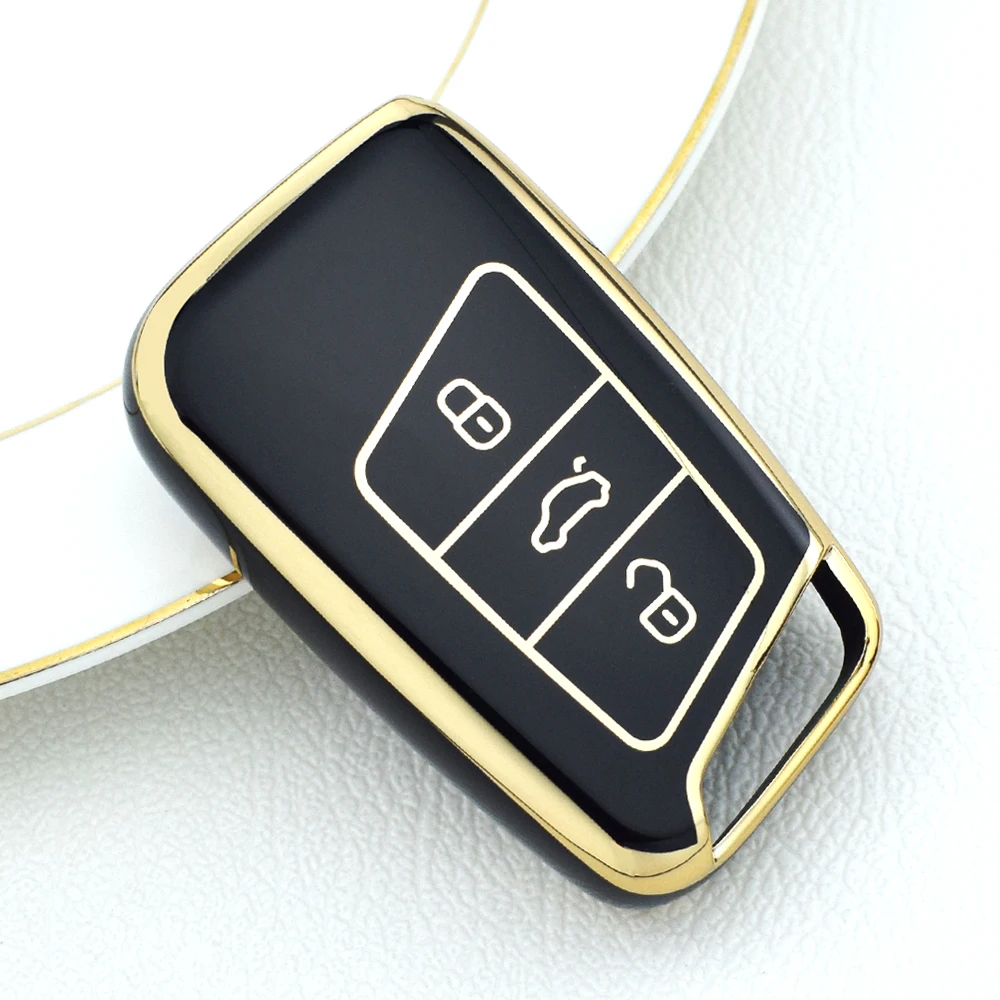 TPU Car Key Cover Case Fob for VW Volkswagen Magotan Magotan GTE Passat B6 B7 B8 CC Arteon for Skoda Fabia Superb A7 Kodiaq