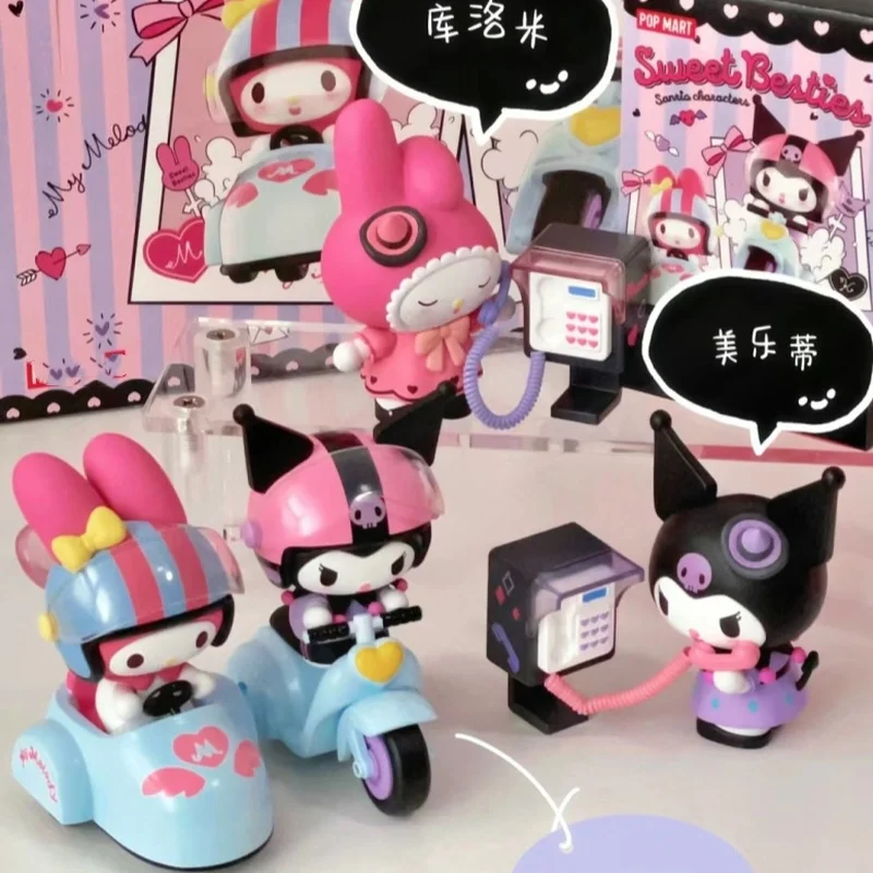 Sanrio Characters Sweet Besties Series Mystery Box Blind Box  Kuromi My Melody Figurine Kawaii Collectable Toys Birthday Gifts