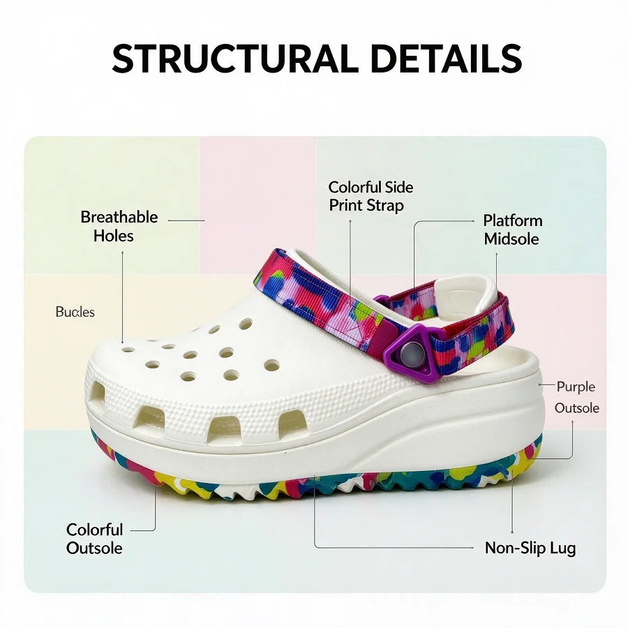 Crocs new ribbon cool walk original standard couple hole shoes platform outdoor beach shoes casual women bag head cool slippers