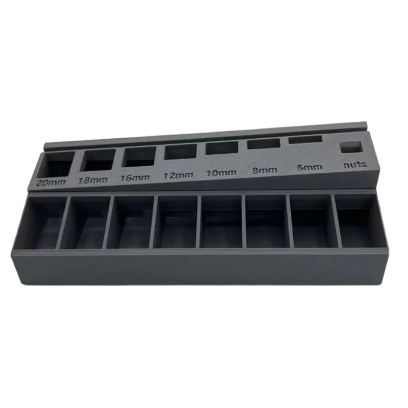 ABLN-M3 Screw Organizer Bolt Storage Tray Featuring 7 Measuring Slots, Ideal For Hardware And Small Parts