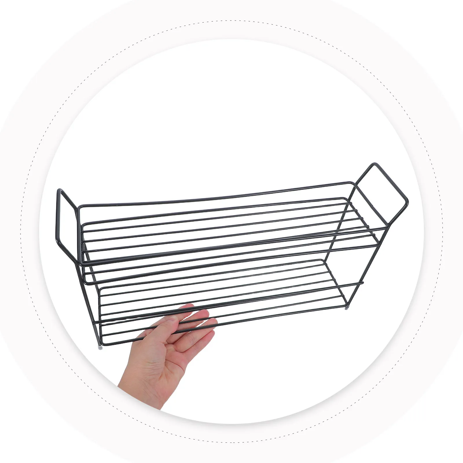 

Двухуровневая металлическая полка-органайзер для ванной комнаты: для туалетных принадлежностей, косметики, полотенец, угловое хранение у раковины, водонепроницаемая, нержавеющая