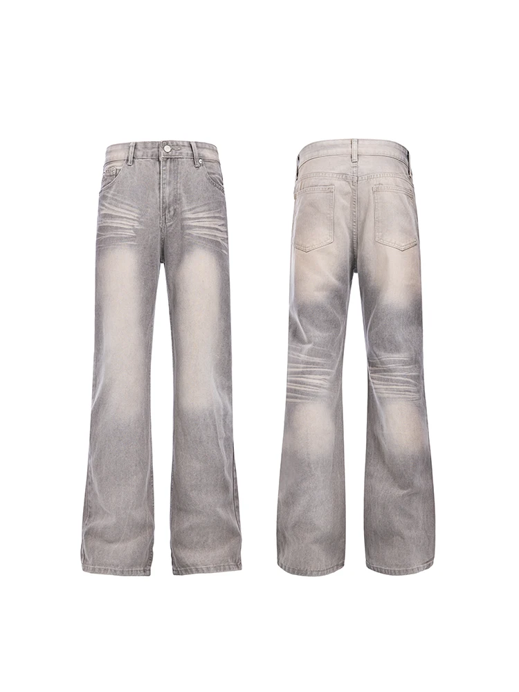 

Мужские джинсы American Sle Vintage Waed Cement, расклешенные, свободные, прямые, с эффектом стройности, с высокой талией