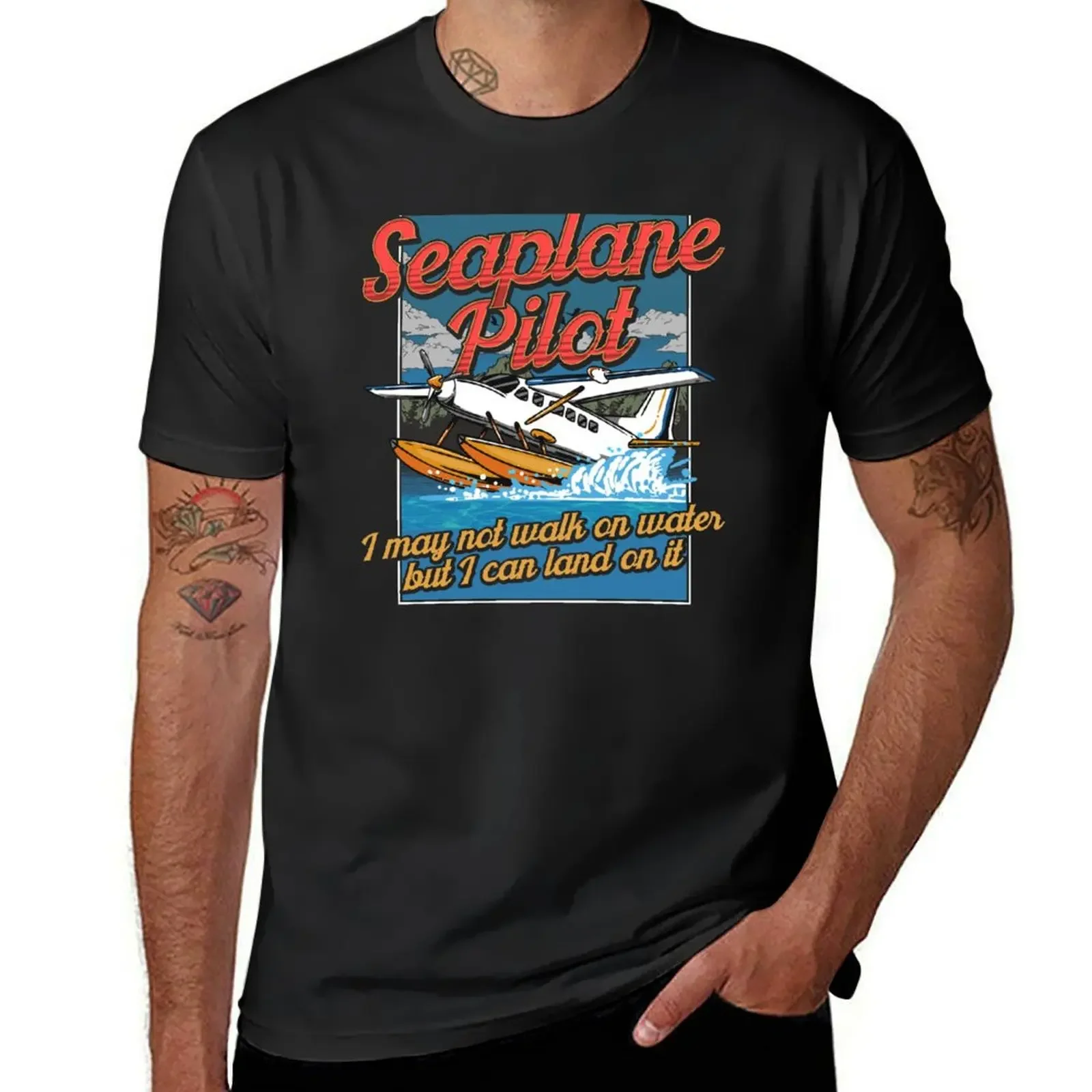 

Seaplane Pilot Loves Flying Pilots License Gift T-Shirt quick-drying anime figures designer shirts anime shirts men