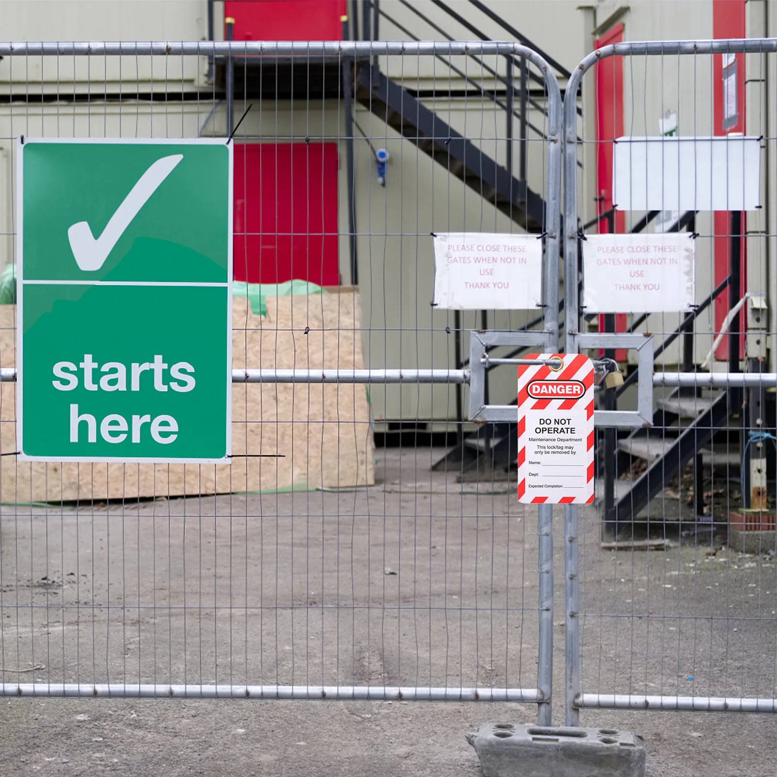 10 قطعة إصلاح معدات التحذير لا تشغيل قفل بلاستيكي معلق علامات السلامة معدات المصنع علامات إصلاح البلاستيك