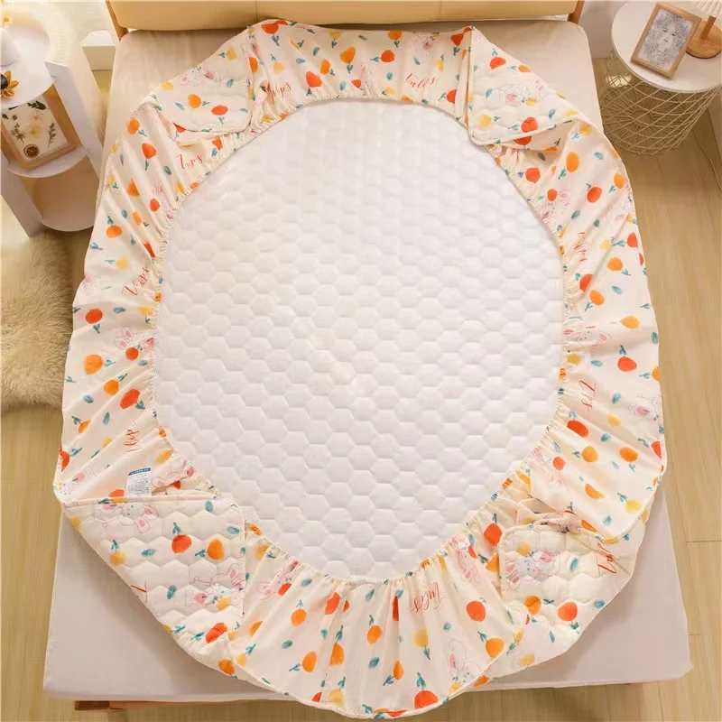 High Quality 100% Cotton Quilted Mattress Cover Super Waterproof Anti-mite Mattress Protector Pad Cover Not Including Pillowcase
