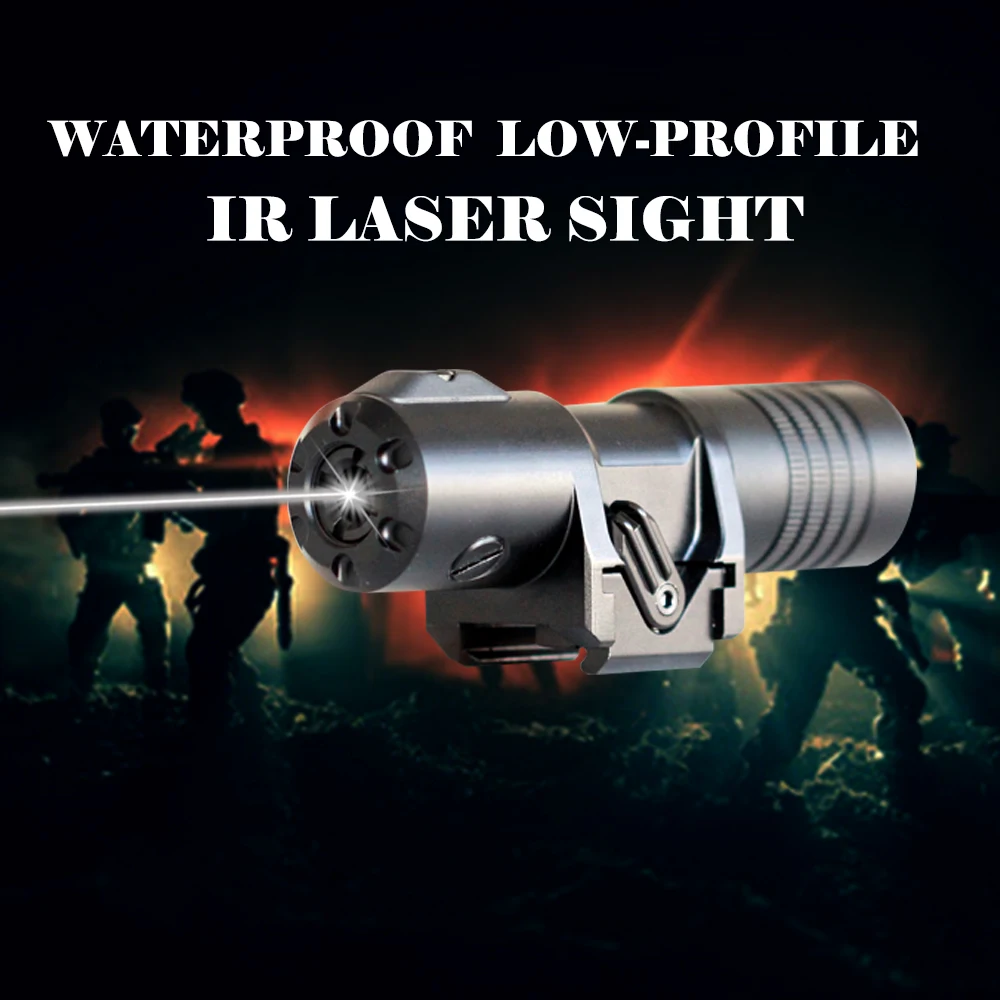 Low Base Aluminum Waterproof IR Powerful laser Pointer Tactical Adjustable Infrared Laser Sight Hunting AK47 AR15