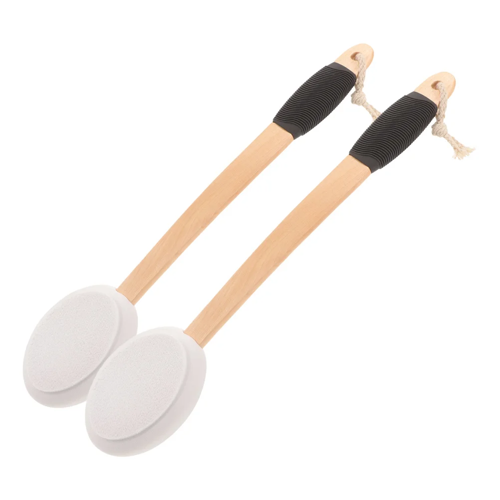 

2Pcs Back Scrubber Long Handle Shower Brush Curved Non-Slip Grip Exfoliating Body Sponge Bath Brush for Men Women