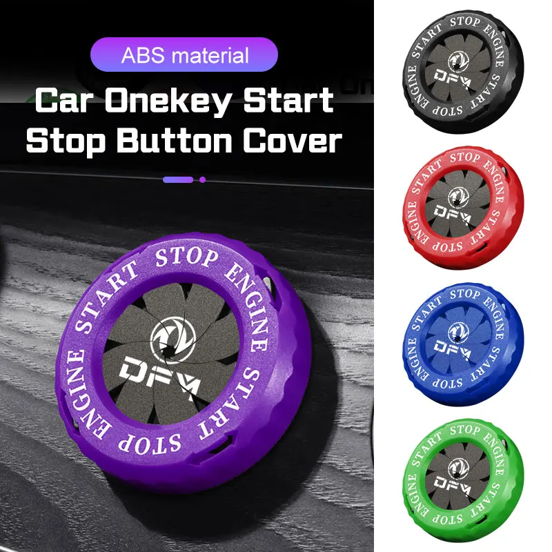 Cubierta del botón de arranque y parada del motor de coche, interruptor de encendido Stickr para Dongfeng DFM Aeolus ax3 Ax5 580 c31 ax7 AX4 DFSK Glory 360 S50