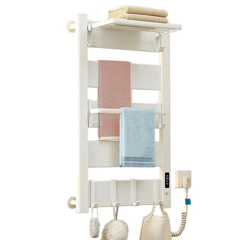 

Intelligent electric towel rack No punching toilet Space aluminum carbon fiber heating drying bathroom