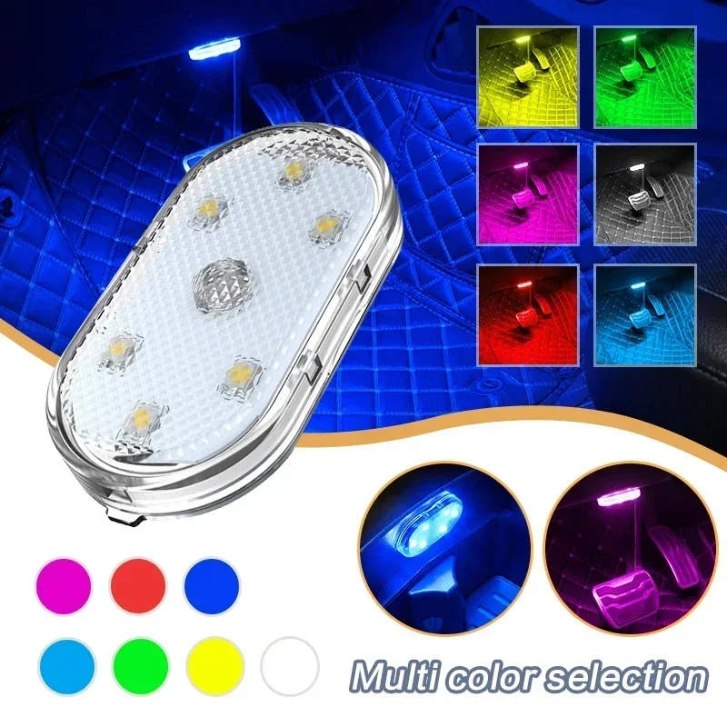 1pc Touch Sensor USB LED Interior light LED Lamp Car Ceiling Lamp Reading Light Car Decorations Roof Interior Lighting