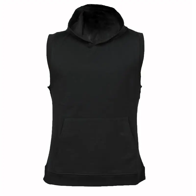 Men Vest Sleeveless Shirts Tank Tops with Hoodie Workout GYM Muscle Shirt Waistcoat Fitness Men Clothing