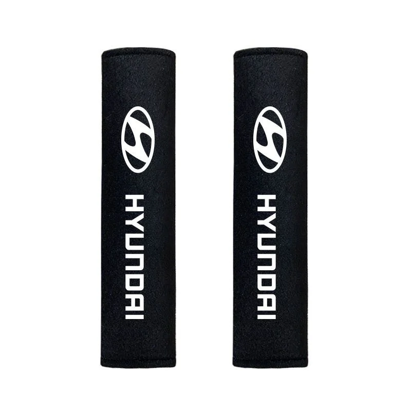 Housse de protection d'épaule pour ceinture de sécurité de voiture, accessoire de Style emblème automatique pour Hyundai Tucson Solaris Creta Ix35 I40 IX20 IX45 Veloster