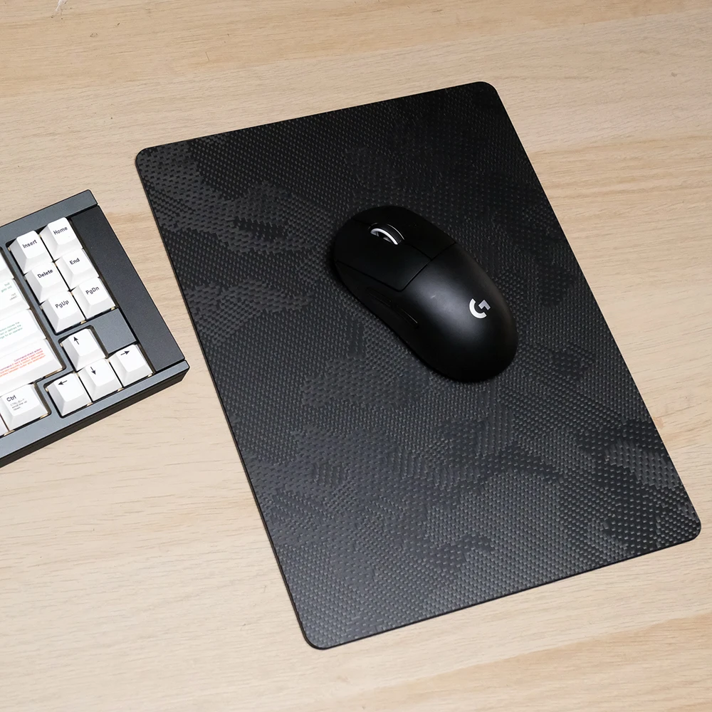 XTIA-Camuflagem Texturizada De Fibra De Carbono Mouse Pad, Mouse Pad