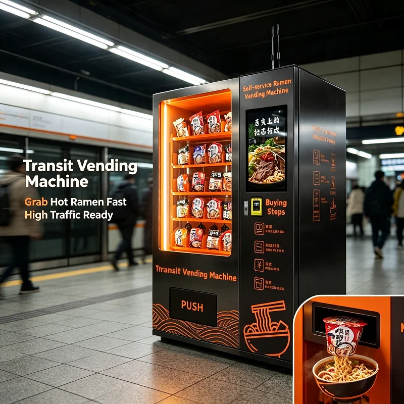 Commercial Noodle Vending Machine, Hot Water Boiler, Snack Auto Seller for Staff Canteen
