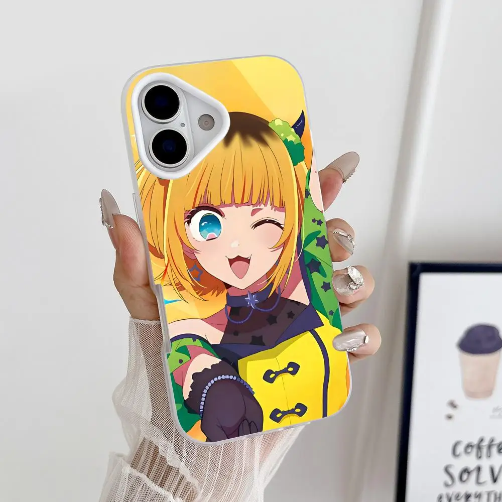 

Oshinoko Mem cho Phone Case for iPhone 17 16 15 14 13 12 11 Air Pro Max Plus Jelly Double layer White Cover