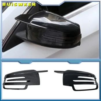 Cubiertas de tapa de espejo lateral para Mercedes Benz W176 W246 W212 W204 C117 X156 X204 W221 C218 A B C E S CLA GLA GLK clase reemplazo negro