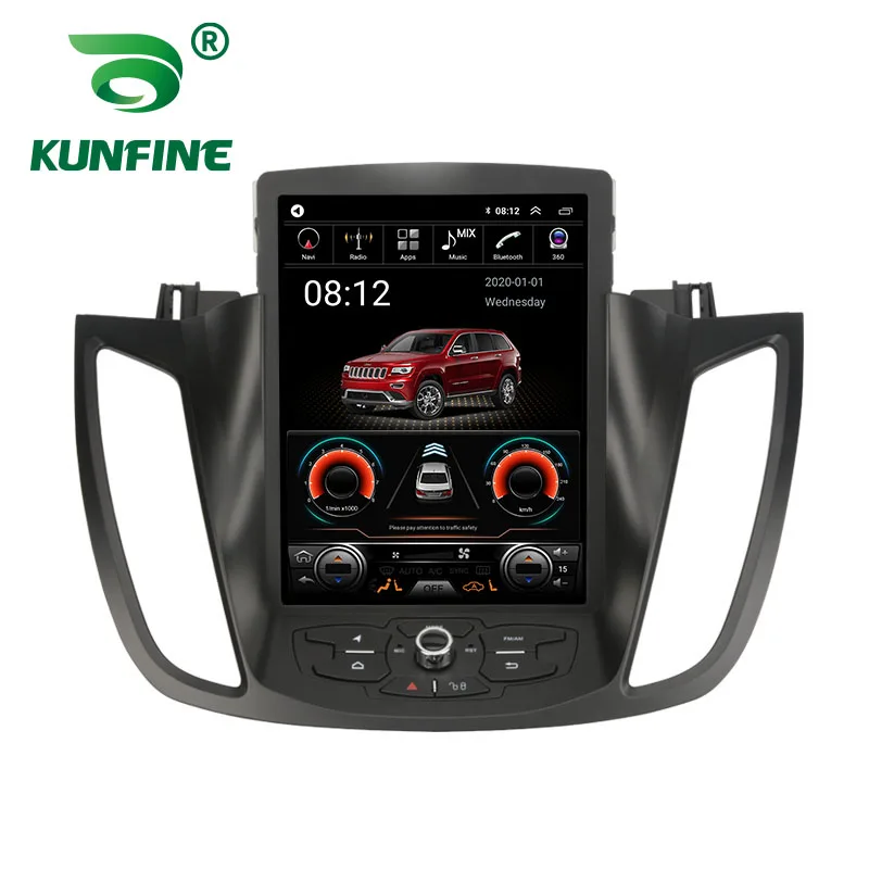 Tesla Screen Octa Core 4GB RAM 64GB ROM Android 10.0 Car DVD GPS Player Deckless Car Stereo For Ford Escape 2013-2017 Radio