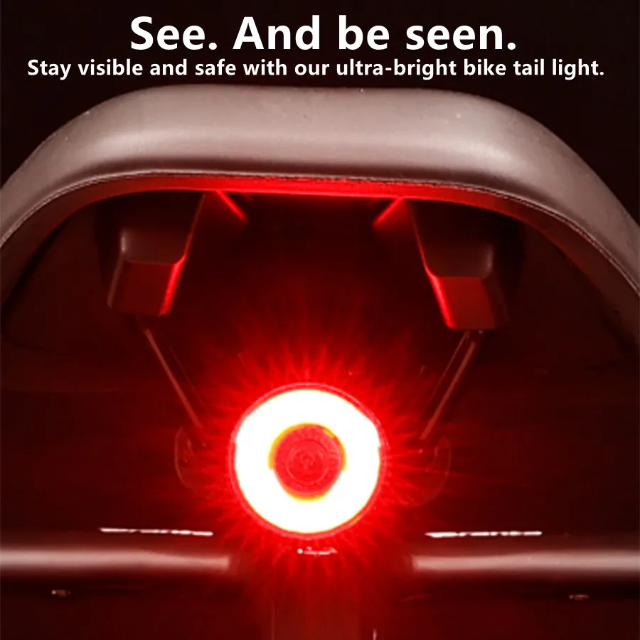 Bicycle Brake Sensing Tail Light LED Bike Rear Safety Flash Light for Road Mountain Cycling USB