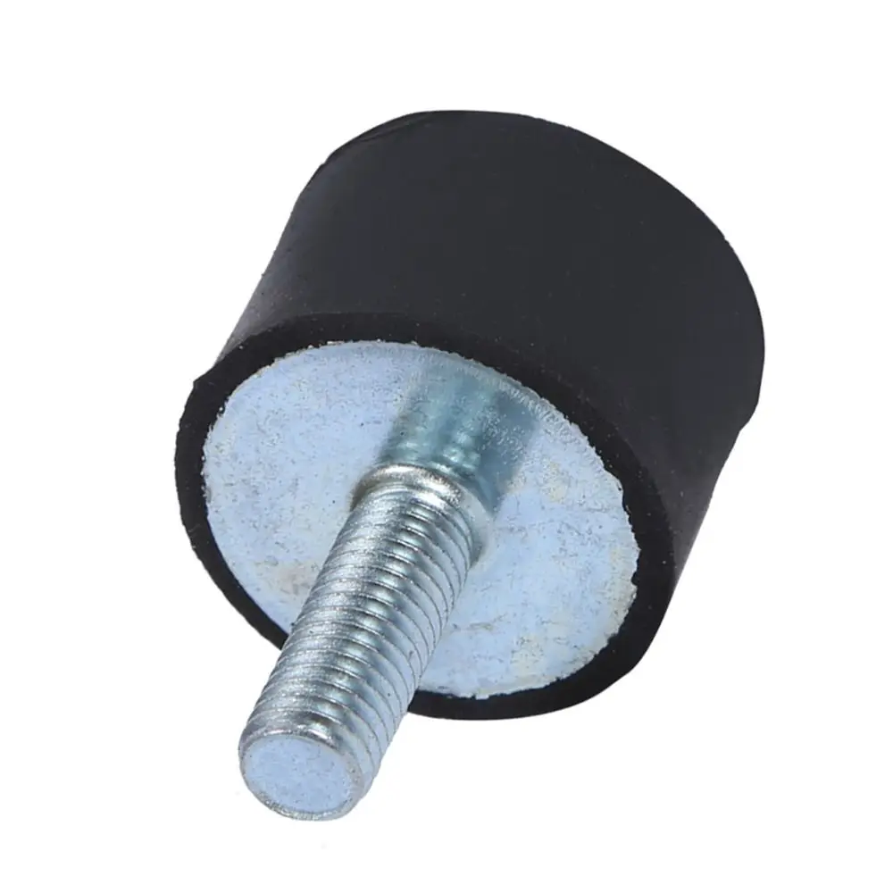 4 PCS Heavy Duty M8 Rubber Mounts Threaded Stud Cylindrical Isolator Anti-Vibration 30x20mm Silentblock Garage Motor
