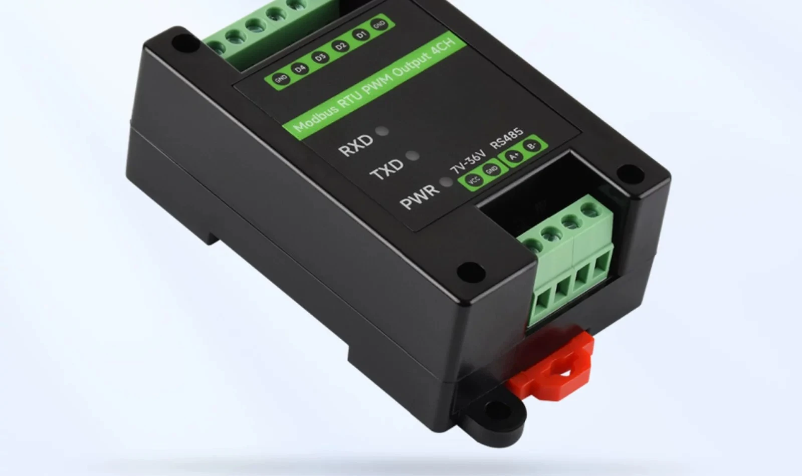 Industrial Grade 4-channel PWM Pulse Output Module Modbus RTU Protocol Wide Voltage RS485 To PWM