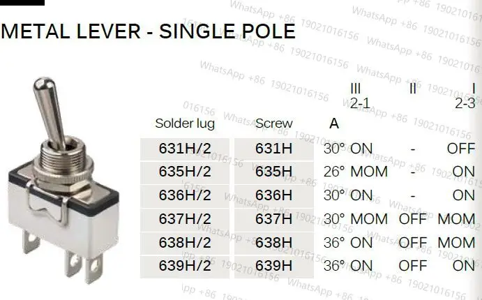 

5pcs France CQC-639H/2 Apem- Switches - Toggle Switches