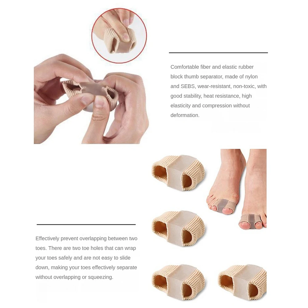 1~10PCS Toe Separator Gel Bunion Corrector Sleeve Tube Lightweight Fits Men and Women Correctors Protective Big Toe Space