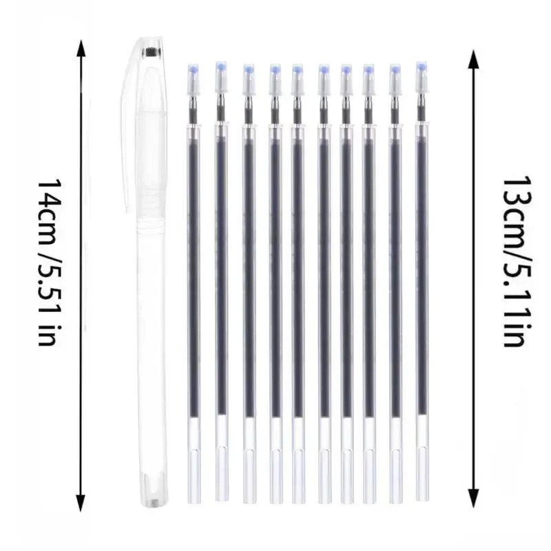 Sew Heat Erasable Fabric Marking Pens with 10 Refills for Quilting, Sewing, Crafts and Dressmaking Sewing Fabric Marker Pen