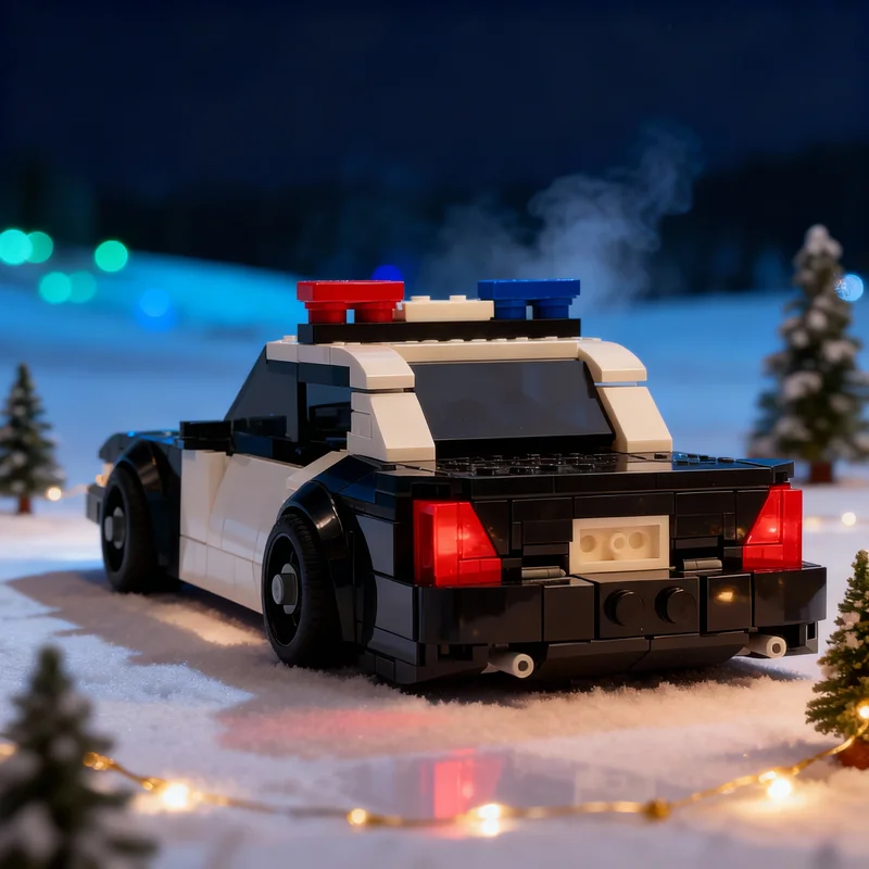 359pcs MOC Fordes Crown Victoria Police Interceptor Hidden Gun! City Champions Model Building Blocks Christmas Gift Toy Idea